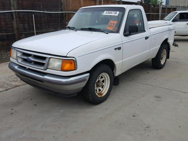 1FTCR10U0VUC51595 - 1997 FORD RANGER WHITE photo 2