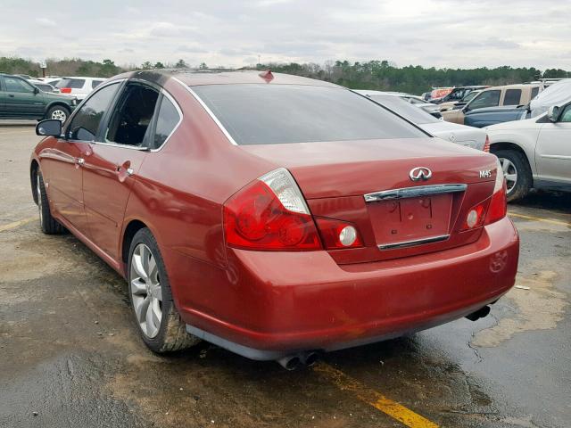 JNKBY01E96M200760 - 2006 INFINITI M45 BASE RED photo 3