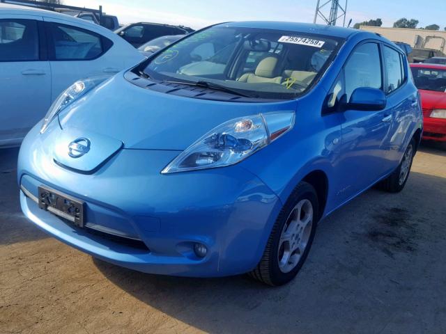 JN1AZ0CP1BT008065 - 2011 NISSAN LEAF SV BLUE photo 2