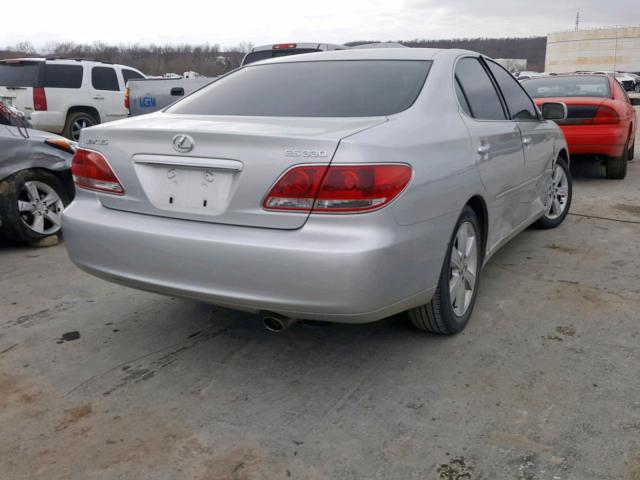 JTHBA30G555138436 - 2005 LEXUS ES 330 SILVER photo 4