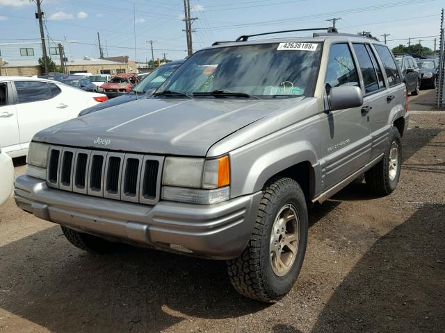 1J4GZ58S9TC155621 - 1996 JEEP GRAND CHER GRAY photo 2