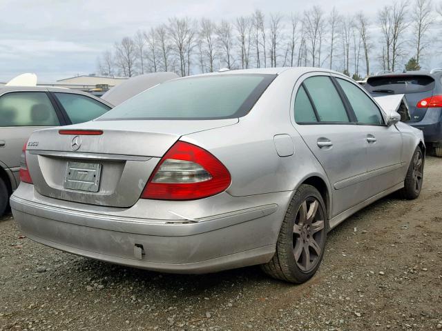 WDBUF56X37B036618 - 2007 MERCEDES-BENZ E 350 SILVER photo 4