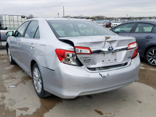 4T1BD1FK2EU110734 - 2014 TOYOTA CAMRY HYBR SILVER photo 3