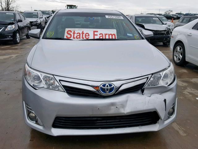 4T1BD1FK2EU110734 - 2014 TOYOTA CAMRY HYBR SILVER photo 9