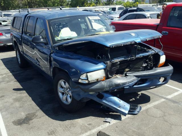 1D7HL38X03S362485 - 2003 DODGE DAKOTA QUA BLUE photo 1