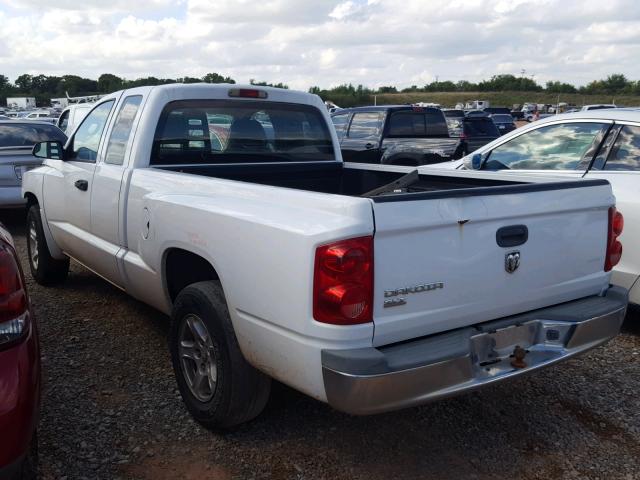 1D7HE42K55S314397 - 2005 DODGE DAKOTA SLT WHITE photo 3