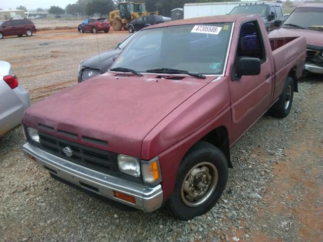 1N6SD11S2MC413946 - 1991 NISSAN TRUCK SHOR RED photo 2