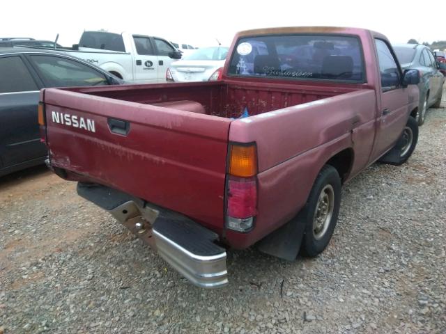 1N6SD11S2MC413946 - 1991 NISSAN TRUCK SHOR RED photo 4