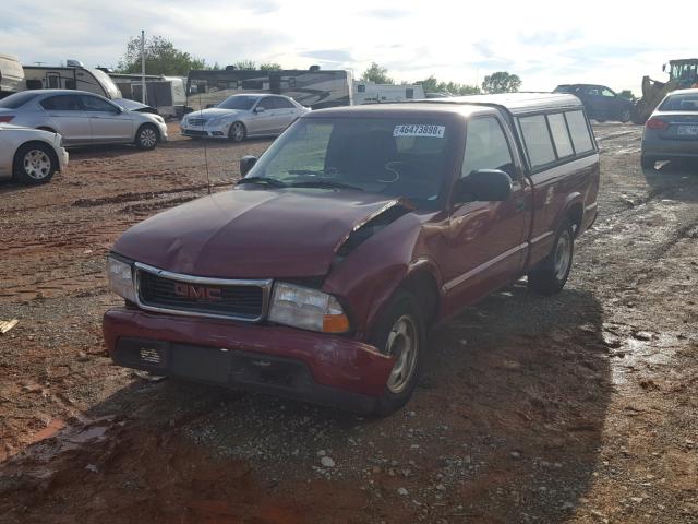 1GTCS1446X8533010 - 1999 GMC SONOMA MAROON photo 2