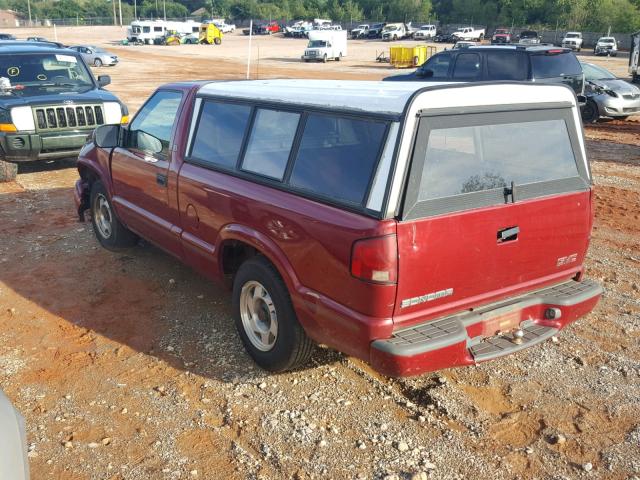 1GTCS1446X8533010 - 1999 GMC SONOMA MAROON photo 3