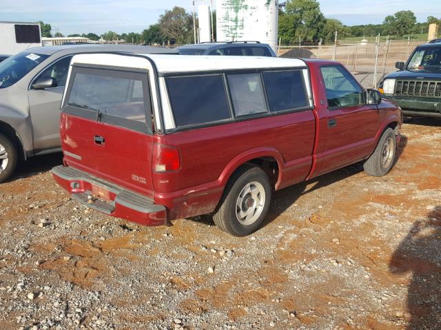 1GTCS1446X8533010 - 1999 GMC SONOMA MAROON photo 4