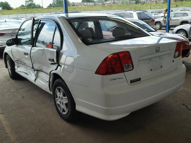 1HGES16364L007287 - 2004 HONDA CIVIC DX V WHITE photo 3