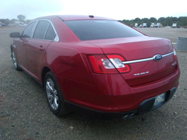 1FAHP2HW8AG124275 - 2010 FORD TAURUS SEL RED photo 3