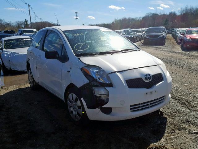 JTDJT923085220180 - 2008 TOYOTA YARIS WHITE photo 1