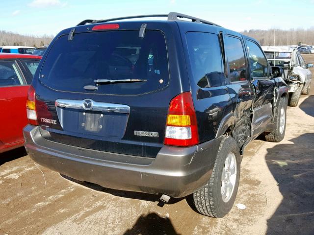 4F2YZ04134KM13004 - 2004 MAZDA TRIBUTE LX BLACK photo 4