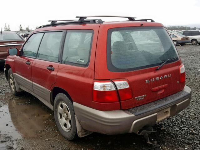 JF1SF65532H734205 - 2002 SUBARU FORESTER S მუქწითელი ფოტო 3