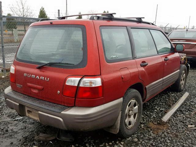 JF1SF65532H734205 - 2002 SUBARU FORESTER S მუქწითელი ფოტო 4