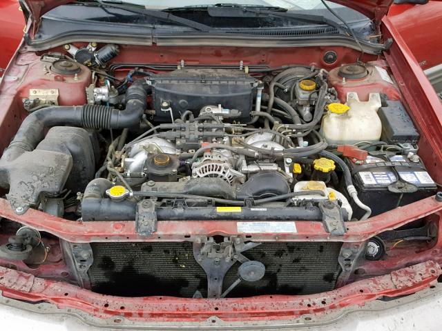 JF1SF65532H734205 - 2002 SUBARU FORESTER S მუქწითელი ფოტო 7