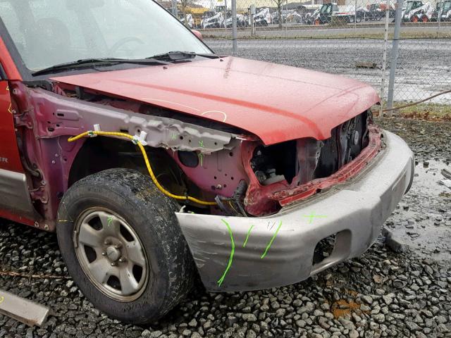 JF1SF65532H734205 - 2002 SUBARU FORESTER S მუქწითელი ფოტო 9