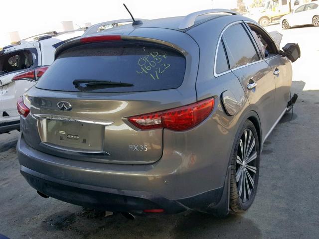 JNRAS18U89M101787 - 2009 INFINITI FX35 GRAY photo 4