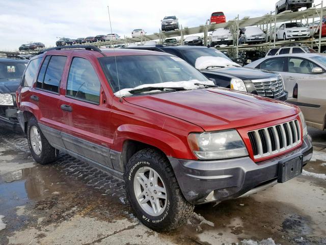 1J4GW48J94C279237 - 2004 JEEP GRAND CHER RED photo 1