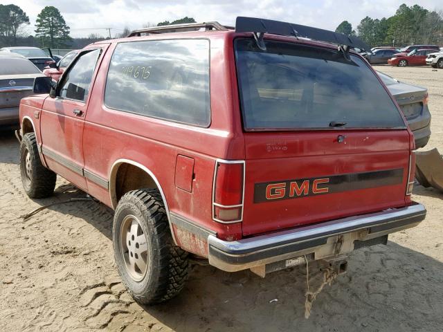 1GKCT18Z0L0507860 - 1990 GMC S15 JIMMY RED photo 3