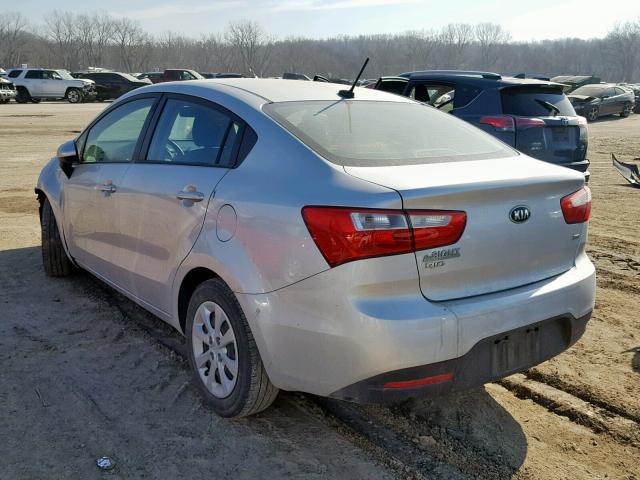 KNADM4A38E6332226 - 2014 KIA RIO LX GRAY photo 3