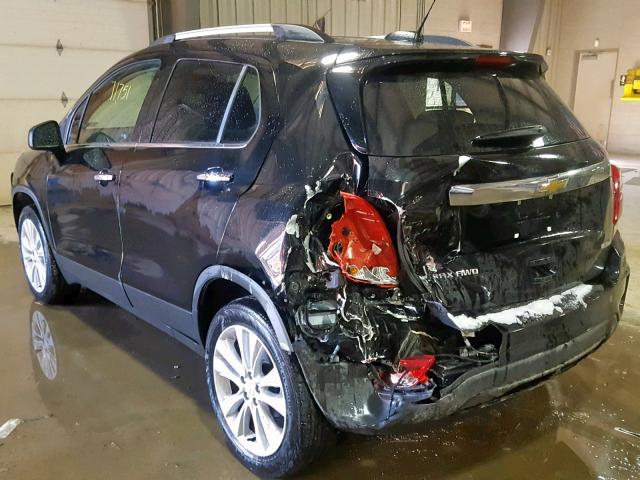 3GNCJRSB7HL290742 - 2017 CHEVROLET TRAX PREMI BLACK photo 3