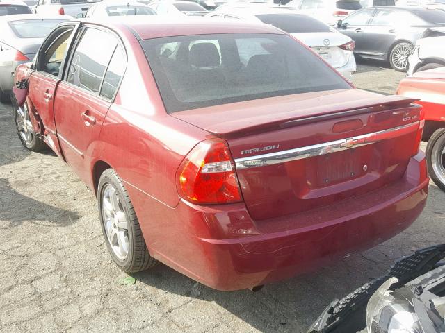 1G1ZU53806F201387 - 2006 CHEVROLET MALIBU LTZ BURGUNDY photo 3