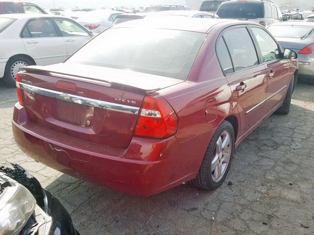 1G1ZU53806F201387 - 2006 CHEVROLET MALIBU LTZ BURGUNDY photo 4