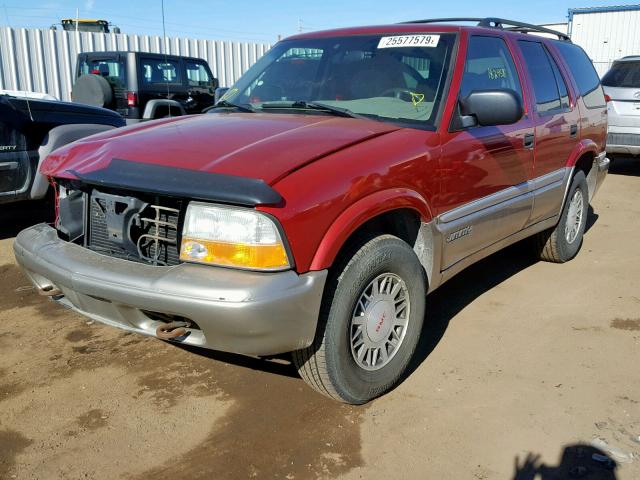 1GKDT13W612162398 - 2001 GMC JIMMY RED photo 2