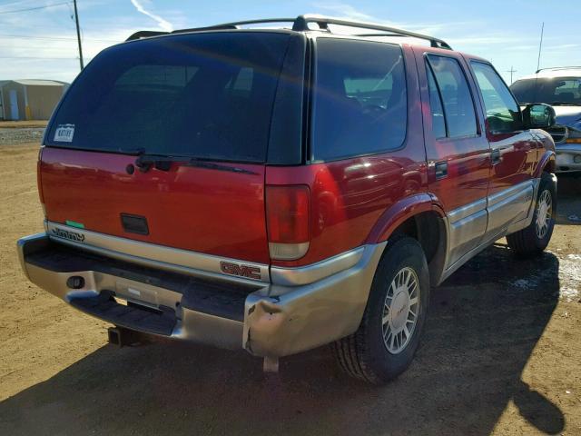 1GKDT13W612162398 - 2001 GMC JIMMY RED photo 4