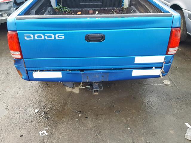 1B7GL22XXWS586666 - 1998 DODGE DAKOTA BLUE photo 9