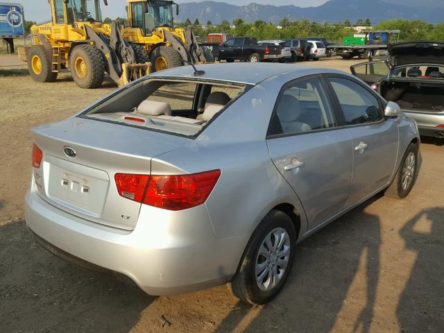 KNAFU4A21A5131753 - 2010 KIA FORTE EX SILVER photo 4