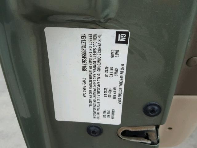 1G1ZT52865F267168 - 2005 CHEVROLET MALIBU LS Yaşıl foto 10