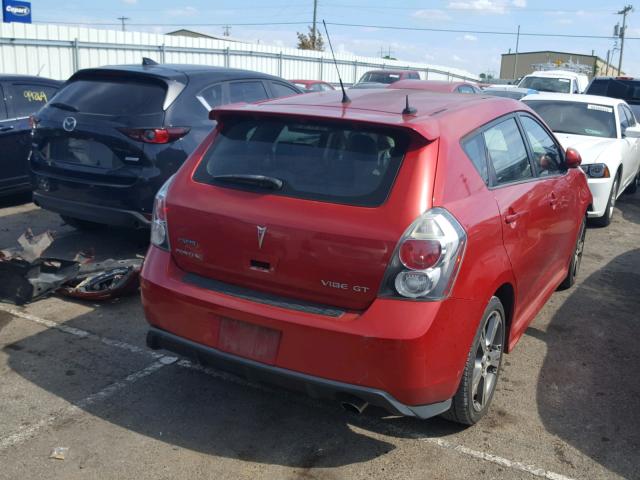 5Y2SR6E08AZ405272 - 2010 PONTIAC VIBE GT RED photo 4