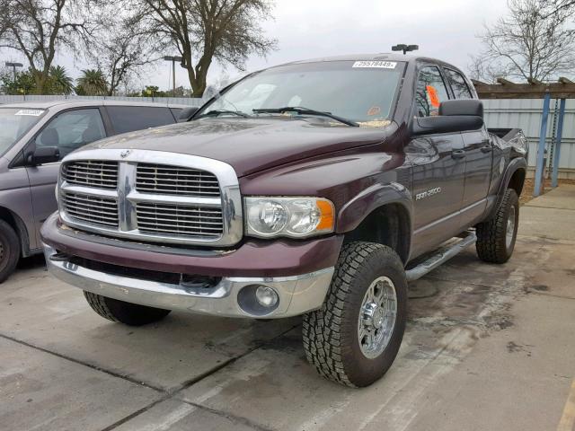 3D7KS28C95G750342 - 2005 DODGE RAM 2500 S მუქწითელი ფოტო 2