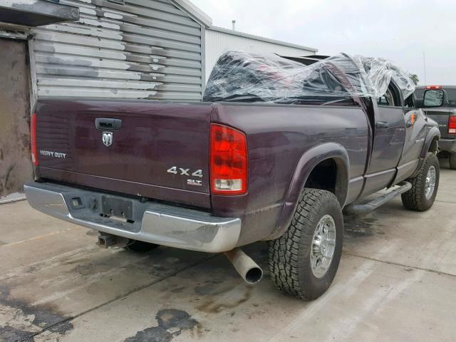 3D7KS28C95G750342 - 2005 DODGE RAM 2500 S მუქწითელი ფოტო 4