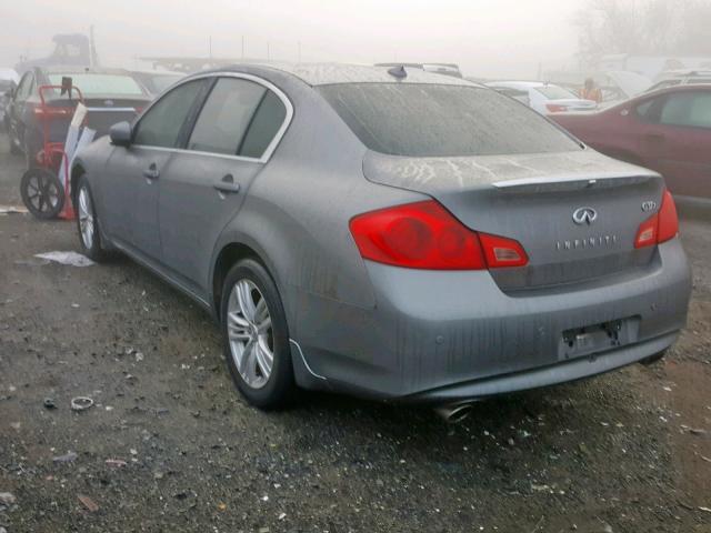 JN1CV6AR2DM759409 - 2013 INFINITI G37 CHARCOAL photo 3