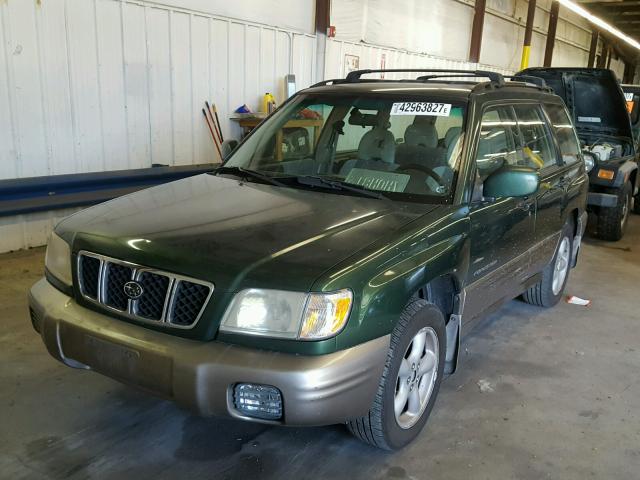 JF1SF65512H722313 - 2002 SUBARU FORESTER S GREEN photo 2