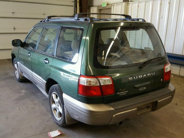 JF1SF65512H722313 - 2002 SUBARU FORESTER S GREEN photo 3