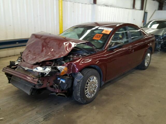 1C3EL46X72N109557 - 2002 CHRYSLER SEBRING LX MAROON photo 2