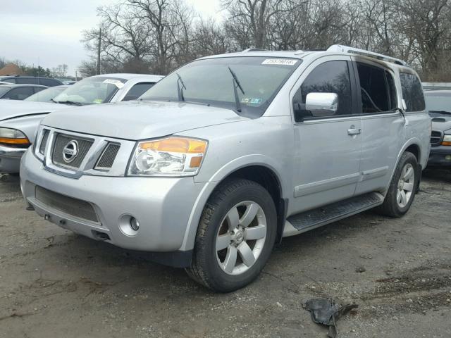 5N1AA0NCXBN611935 - 2011 NISSAN ARMADA SV SILVER photo 2