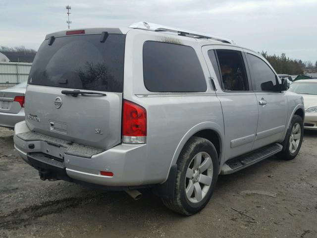 5N1AA0NCXBN611935 - 2011 NISSAN ARMADA SV SILVER photo 4