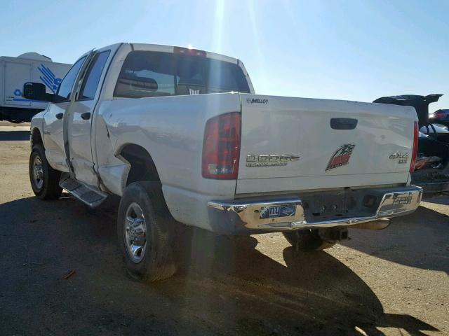 3D7KU28C24G239337 - 2004 DODGE RAM 2500 S WHITE photo 3