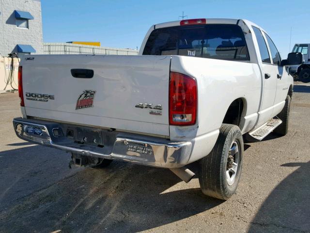 3D7KU28C24G239337 - 2004 DODGE RAM 2500 S WHITE photo 4