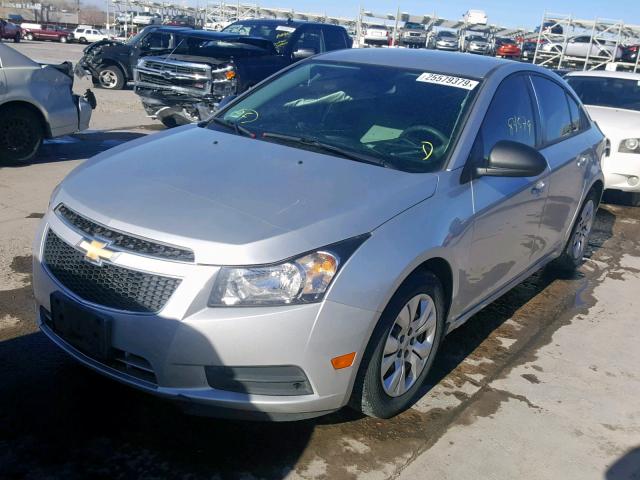 1G1PA5SH1E7260605 - 2014 CHEVROLET CRUZE LS SILVER photo 2