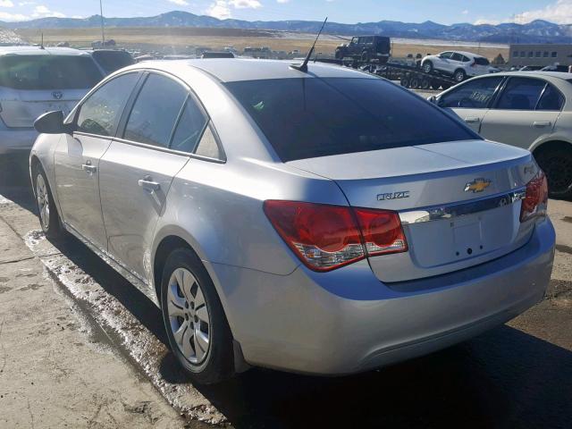 1G1PA5SH1E7260605 - 2014 CHEVROLET CRUZE LS SILVER photo 3