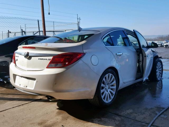 2G4GT5GVXD9183239 - 2013 BUICK REGAL PREM WHITE photo 4