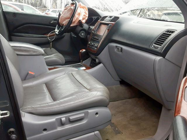 2HNYD18915H518907 - 2005 ACURA MDX TOURIN GRAY photo 5